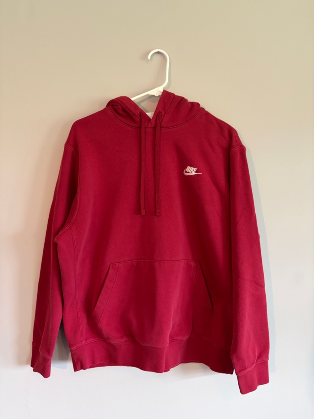 Nike Men’s Large Crimson Crewneck Pullover Hoodie
